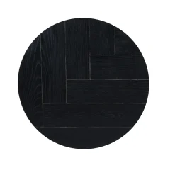 Table basse gigogne décor parquet noir (lot de 2) LEXTON