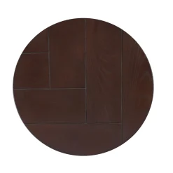 Table basse gigogne décor parquet foncé (lot de 2) LEXTON