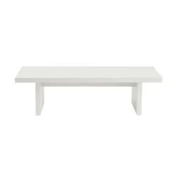 Table basse gigogne design – effet bois blanc (3 pièces) MARFA