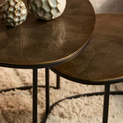 Table basse gigogne design galet organique (lot de 2) KANO