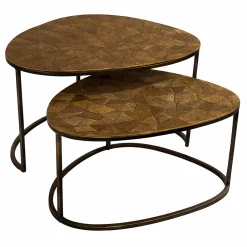 Table basse gigogne design galet organique (lot de 2) KANO