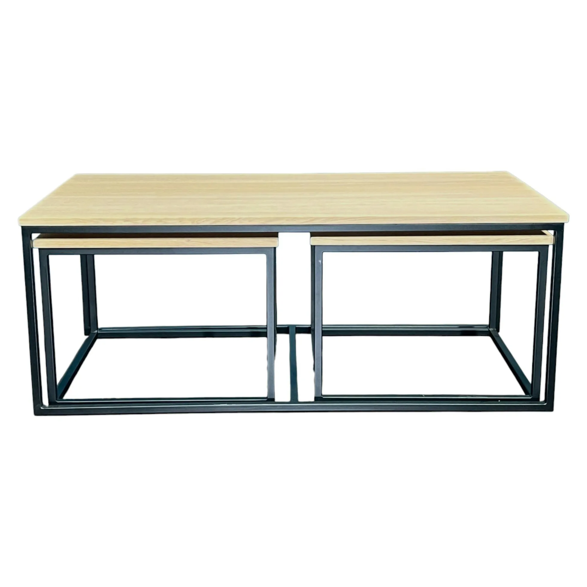 Table basse gigogne en bois de chêne blanc (lot de 3) COLOGNE