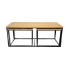 Table basse gigogne en bois de chêne huilé (lot de 3) COLOGNE