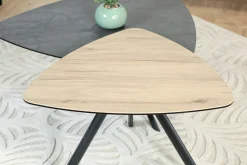 Table basse gigogne en céramique forme design (lot de 2 pièces) LOMBARDIE