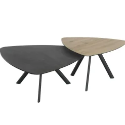 Table basse gigogne en céramique forme design (lot de 2 pièces) LOMBARDIE