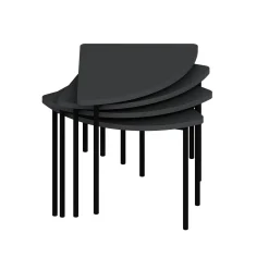 Table basse gigogne petit espace, finition anthracite JENA