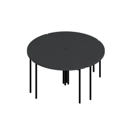 Table basse gigogne petit espace, finition anthracite JENA