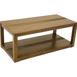 Table basse hévéa double plateau 100x50cm GALA
