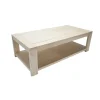 Table basse Hévéa double plateaux 120x60x38cm OLGA