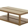 Table basse hévéa double plateau 125x70cm GALA