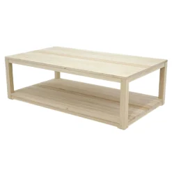 Table basse hévéa double plateau 125x70cm GALA