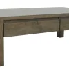 Table basse hévéa 4 tiroirs 115X65cm OLGA