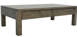 Table basse hévéa 4 tiroirs 115X65cm OLGA