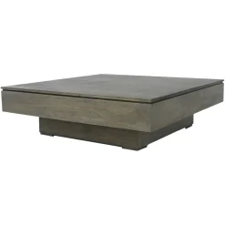 Table basse hévéa 100X100cm HELENA