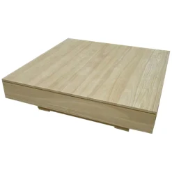 Table basse hévéa 100X100cm HELENA
