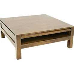 Table basse hévéa 90X90cm OLGA