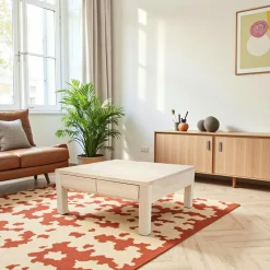 Table basse hévéa 80X80cm OLGA
