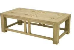 Table basse hévéa 120x60cm TESSA