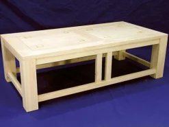 Table basse hévéa 120x60cm TESSA