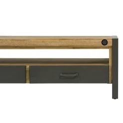 Table basse industrielle bois métal boulons BROOKLYN