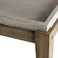 Table basse jardin acacia béton forme carrée GM HERCULE