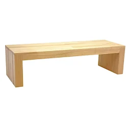 Table basse / Meuble finition TV Hévéa 135x45x36cm OLGA