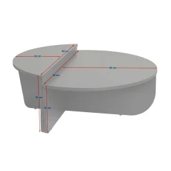 Table basse moderne effet bois de noyer - 2 hauteurs MARFA