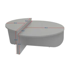 Table basse moderne effet bois de pin - 2 hauteurs MARFA