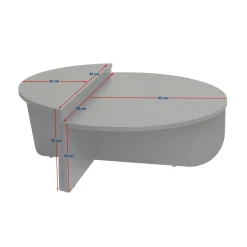Table basse moderne effet marbre blanc - 2 hauteurs MARFA