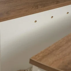Table basse moderne plateau effet noyer - 2 hauteurs MARFA