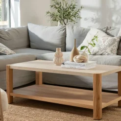 Table basse moderne 2 plateaux TREVI