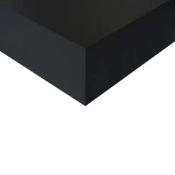 Table basse noire carrée roulettes invisibles MARFA