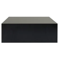 Table basse noire carrée roulettes invisibles MARFA