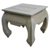 Table basse Opium carrée Hévéa 42x42x40cm MAORI