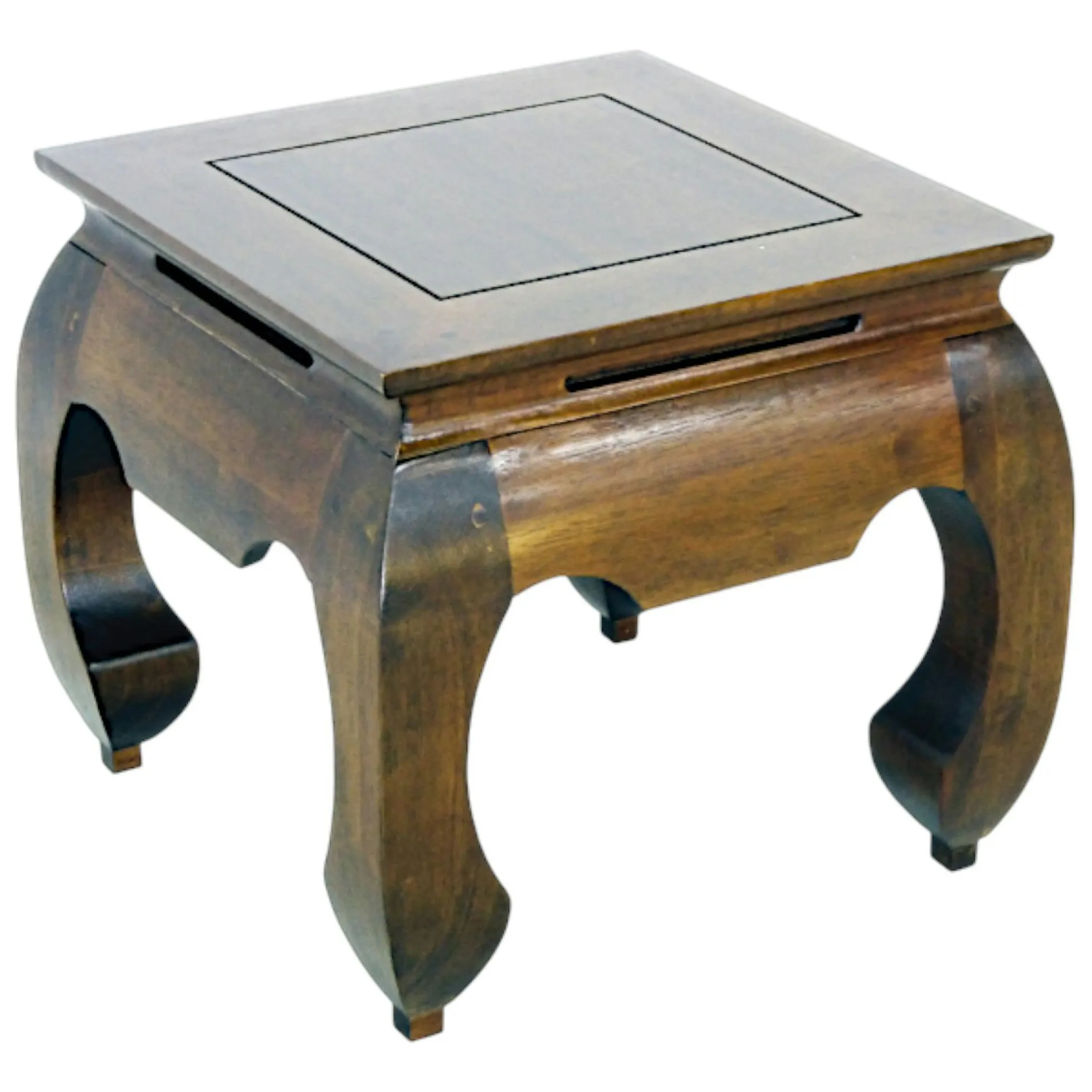 Table basse Opium carrée Hévéa 42x42x40cm MAORI