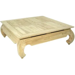 Table basse Opium hévéa 100x100x35cm MAORI