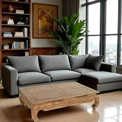 Table basse Opium hévéa 130x80x35cm MAORI
