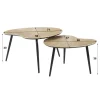 Table basse organique, feuille de ginkgo stylisée (lot de 2) RALF
