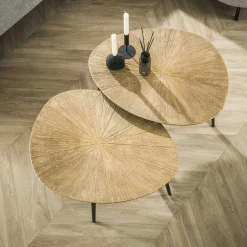 Table basse organique, motif soleil (lot de 2) RALF