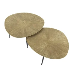 Table basse organique, motif soleil (lot de 2) RALF