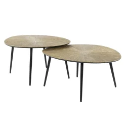 Table basse organique, motif soleil (lot de 2) RALF