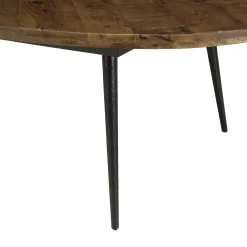 Table basse ovale bois recyclé chevrons KORKAI