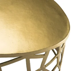 Table basse ovale contemporaine dorée ZALA
