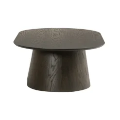 Table basse ovale en chêne brun LOREN