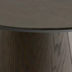 Table basse ovale en chêne brun LOREN