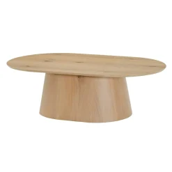 Table basse ovale en chêne clair LOREN
