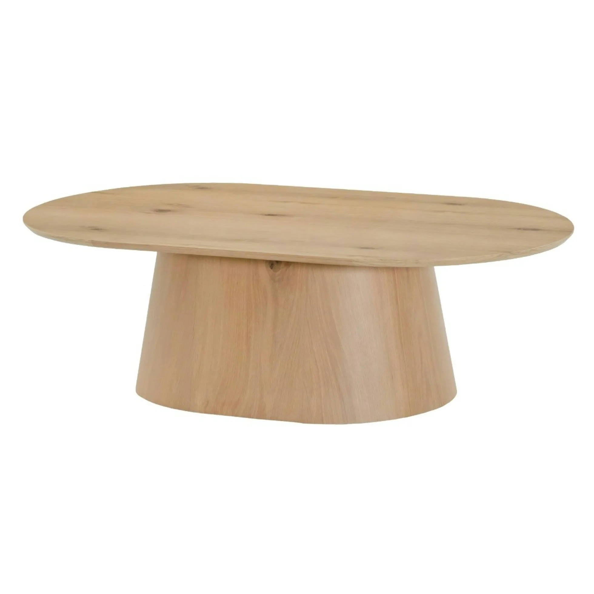 Table basse ovale en chêne clair LOREN