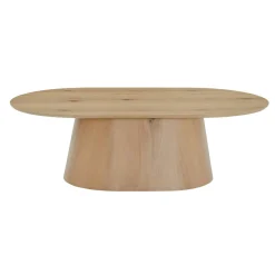 Table basse ovale en chêne clair LOREN