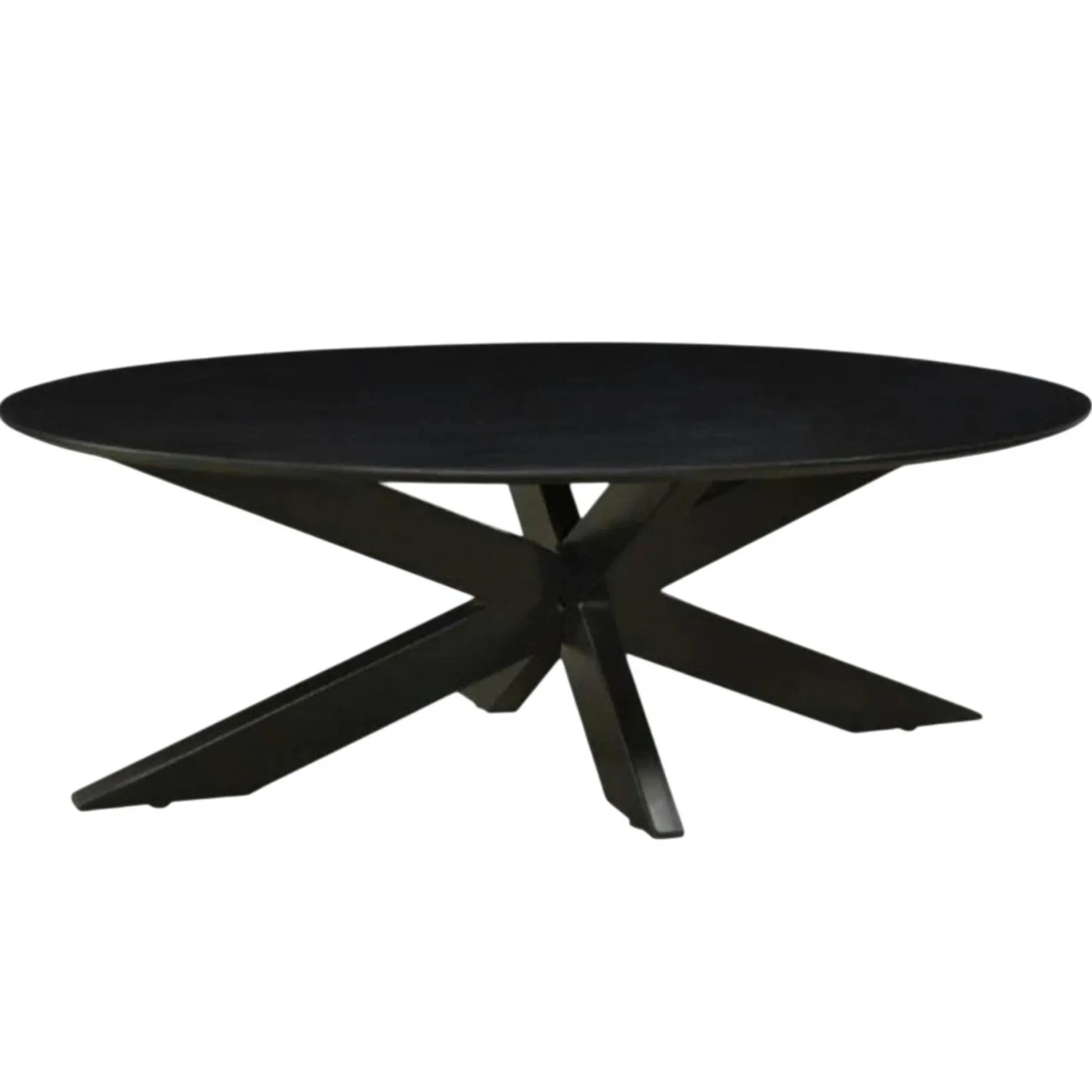 Table basse ovale en marbre noir DUOMO
