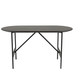 Table basse ovale noire bois et métal CORUMBA